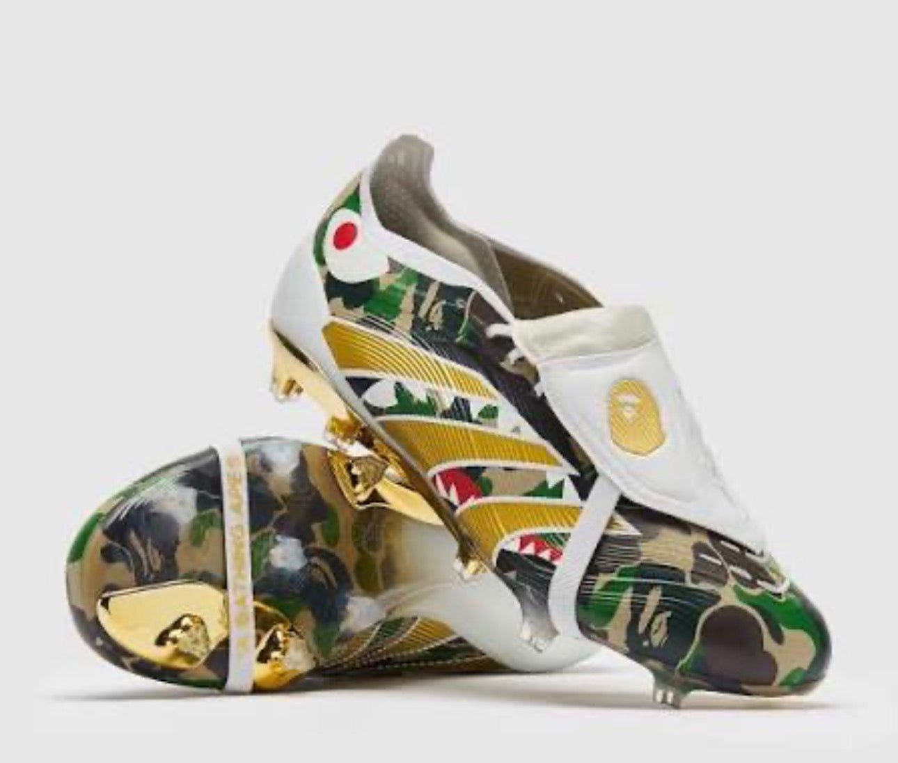 Size 6.5 AdidasxBAPE Green Camo